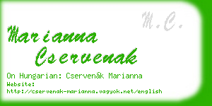 marianna cservenak business card